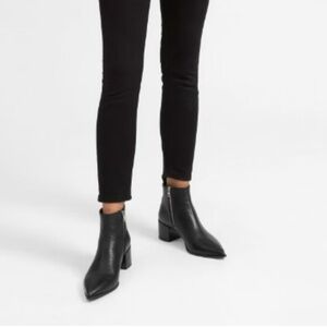 Everlane Boss Boot Pebbled Black Leather, Size 11